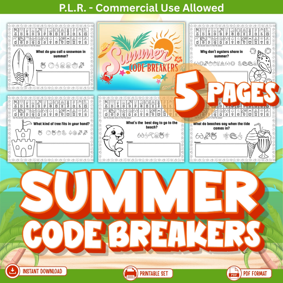 PLR Printable Summer Code Breakers – plr-printables-store