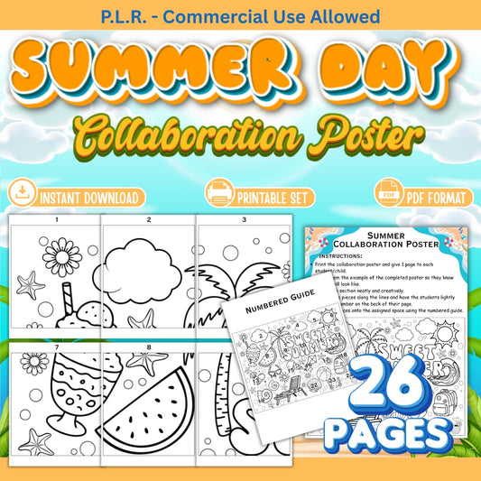 PLR Printable Summer Collaborative Poster