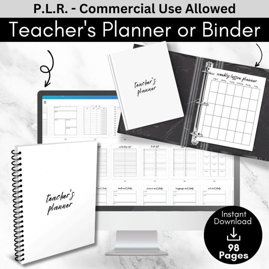 PLR Teacher Planner - Plain Design