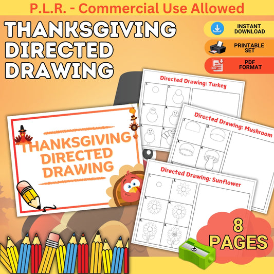 PLR Thanksgiving Directed Drawing