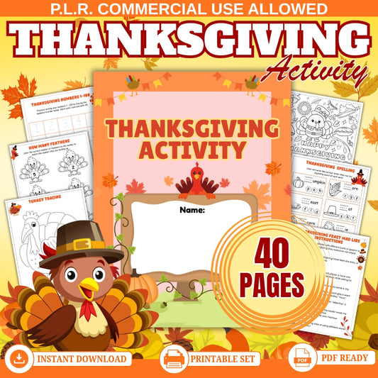 PLR Thanksgiving Themed Activity Pack