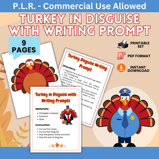 PLR Turkey in Disguise Writing Prompt