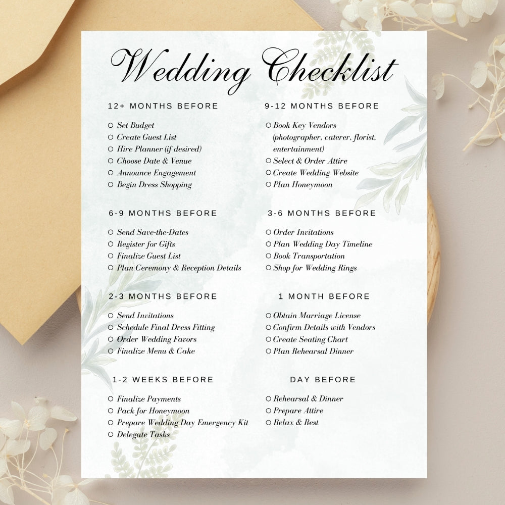PLR Wedding Checklist