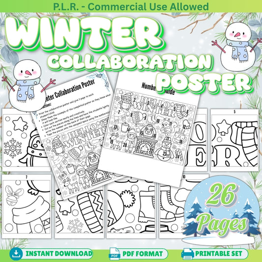 PLR Printable Winter Collaboration Poster
