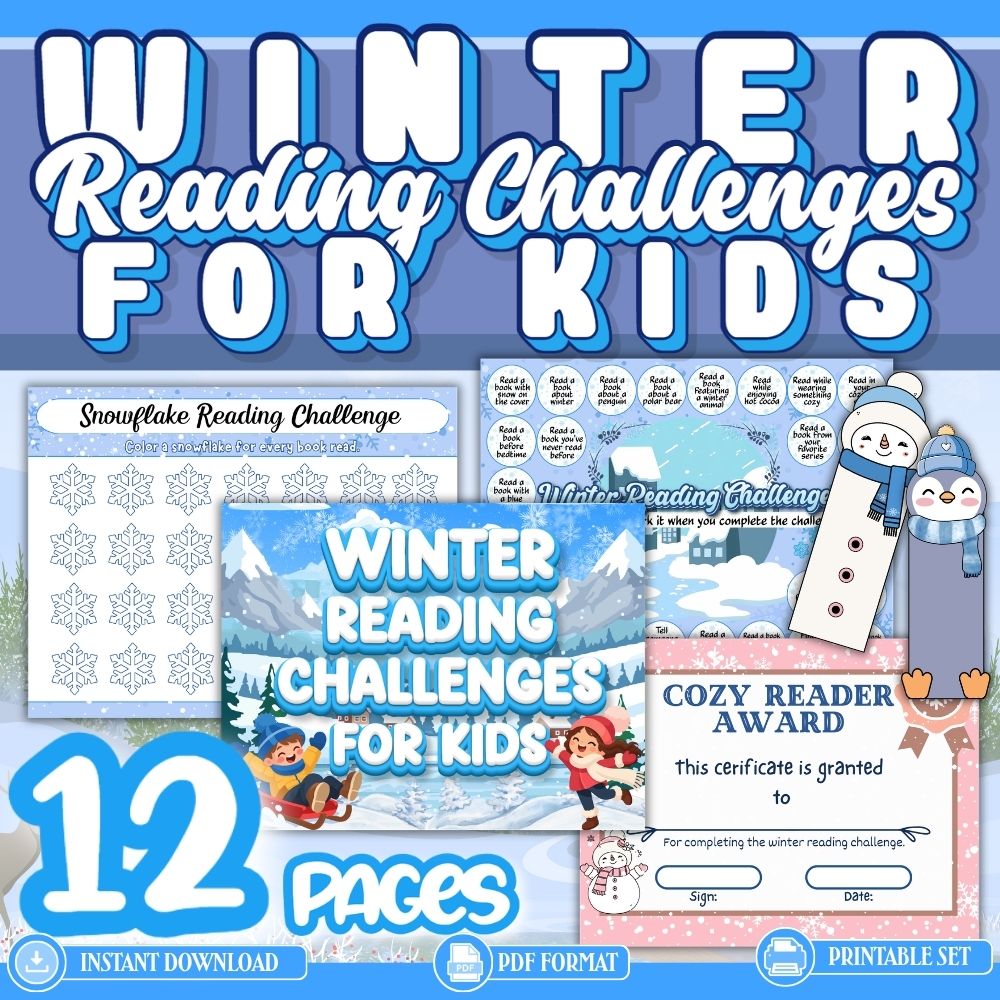 PLR Printable Winter Reading Challenge for Kids