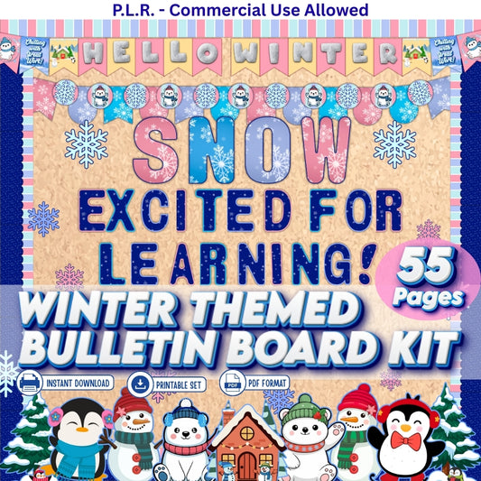 PLR Winter Themed Bulletin Board Kit
