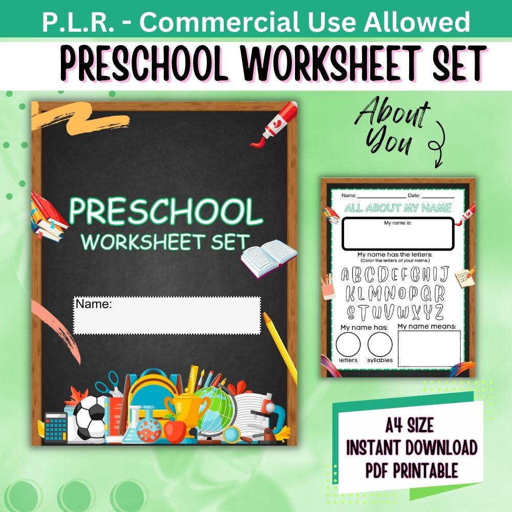 PLR Preschool Worksheets Set – plr-printables-store PLR Preschool Worksheets Set – plr-printables-store