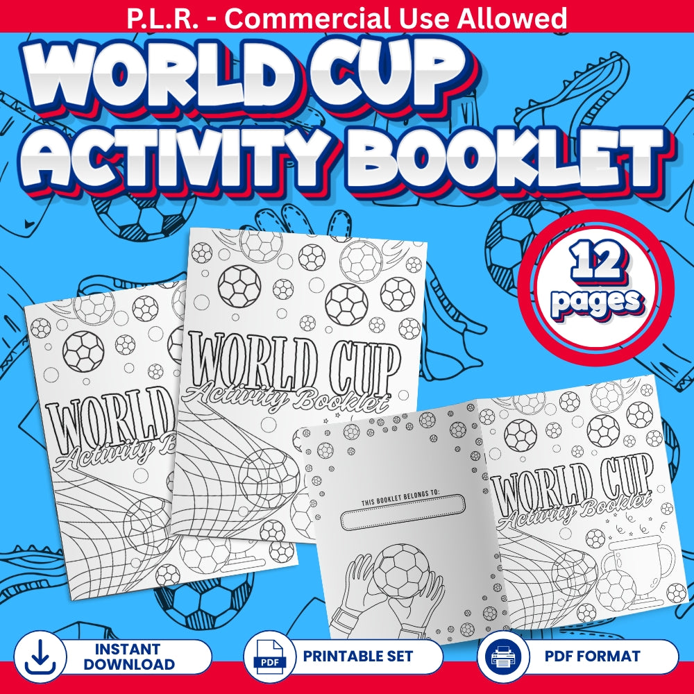 PLR Printable World Cup Activity Booklet