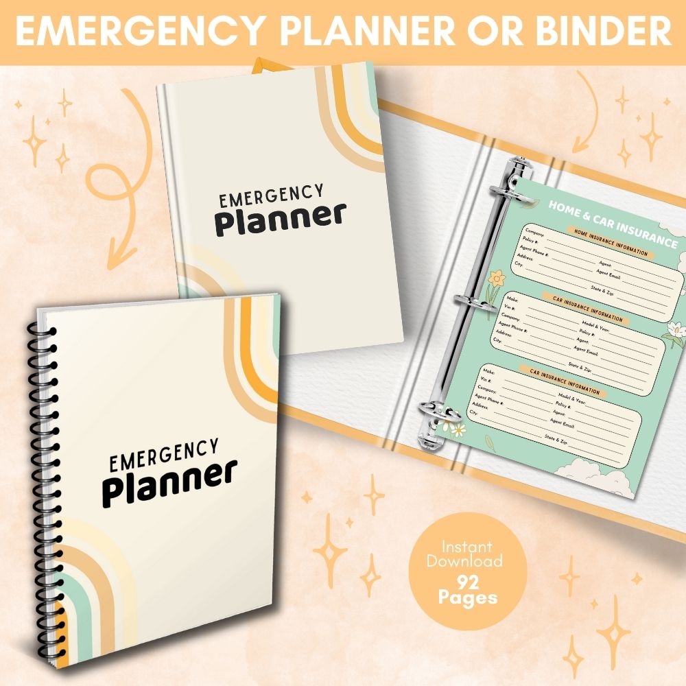 PLR Green/Orange Emergency Planner
