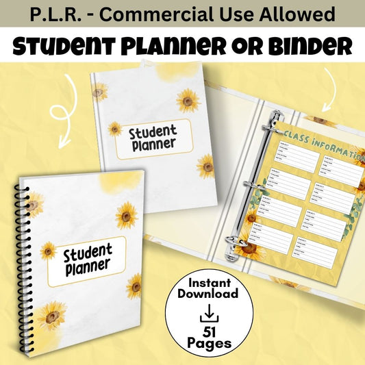 PLR Yellow Student Planner