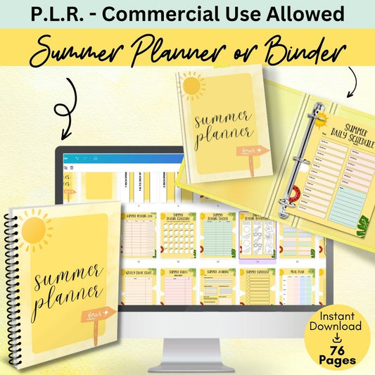 PLR Summer Planner in Yellow