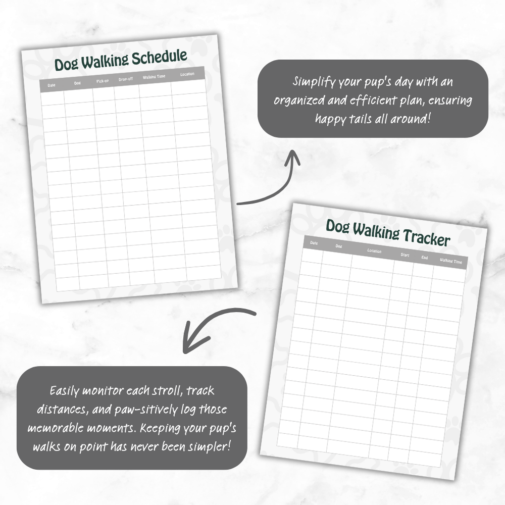 PLR Gray Dog Walker Planner