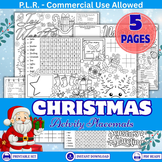 PLR Christmas Activity Placemats