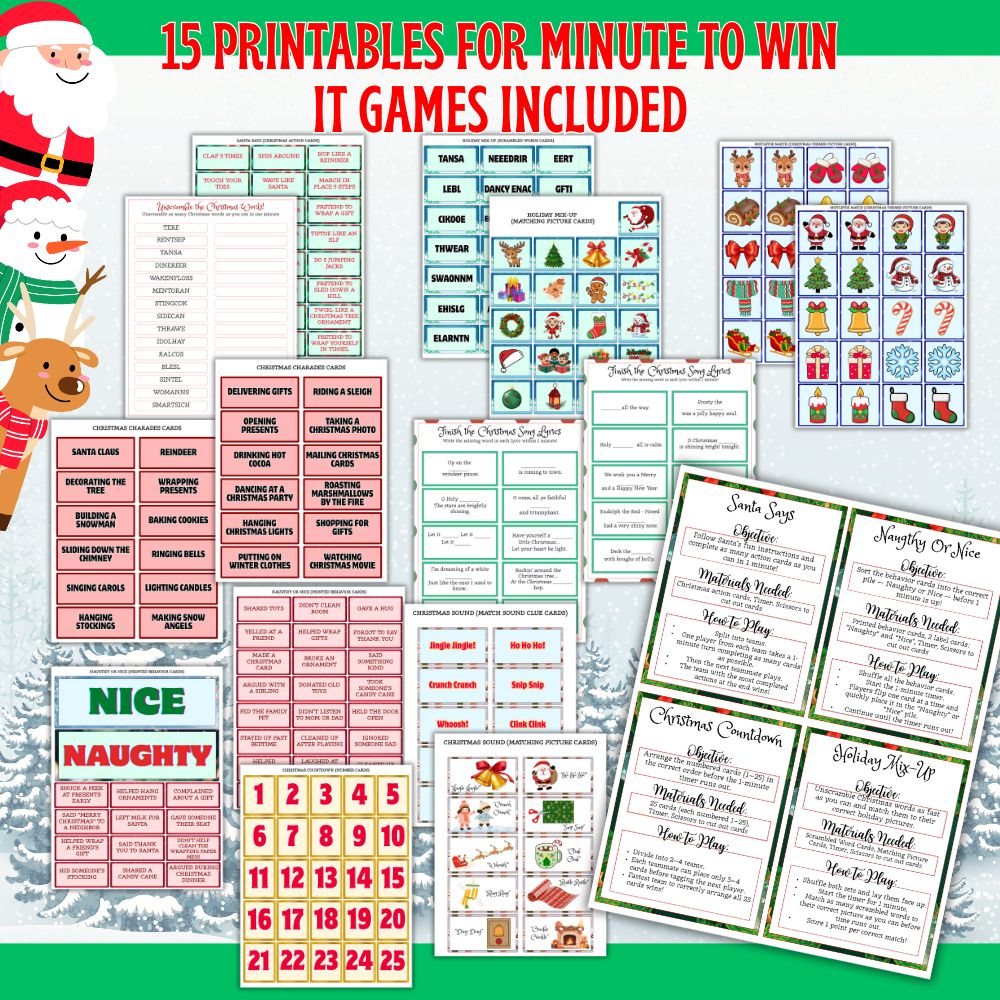 PLR Christmas Minute to Win It