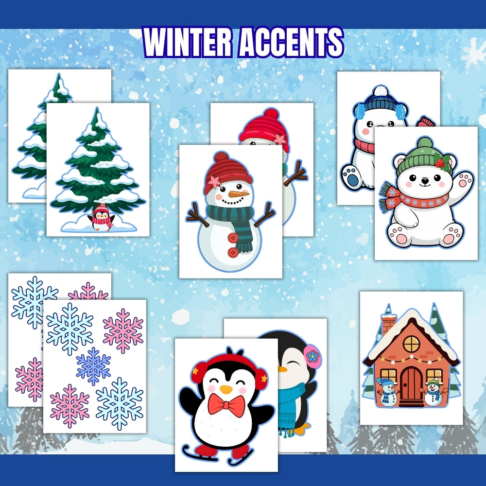 PLR Winter Themed Bulletin Board Kit