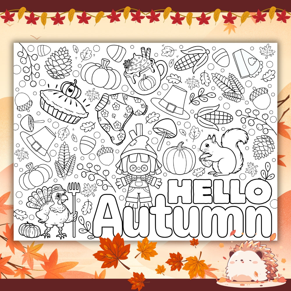 PLR Printable Autumn Collaborative Poster
