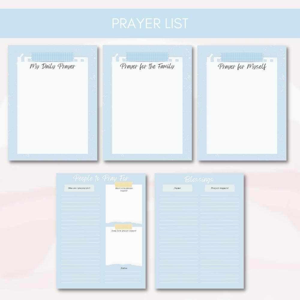 PLR Blue Prayer Journal