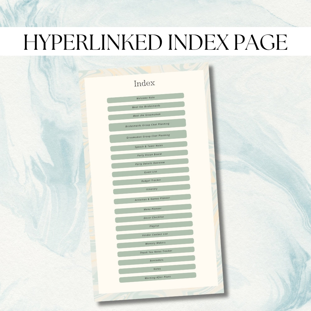 PLR Digital Bridesmaids and Groomsmen Party Planner