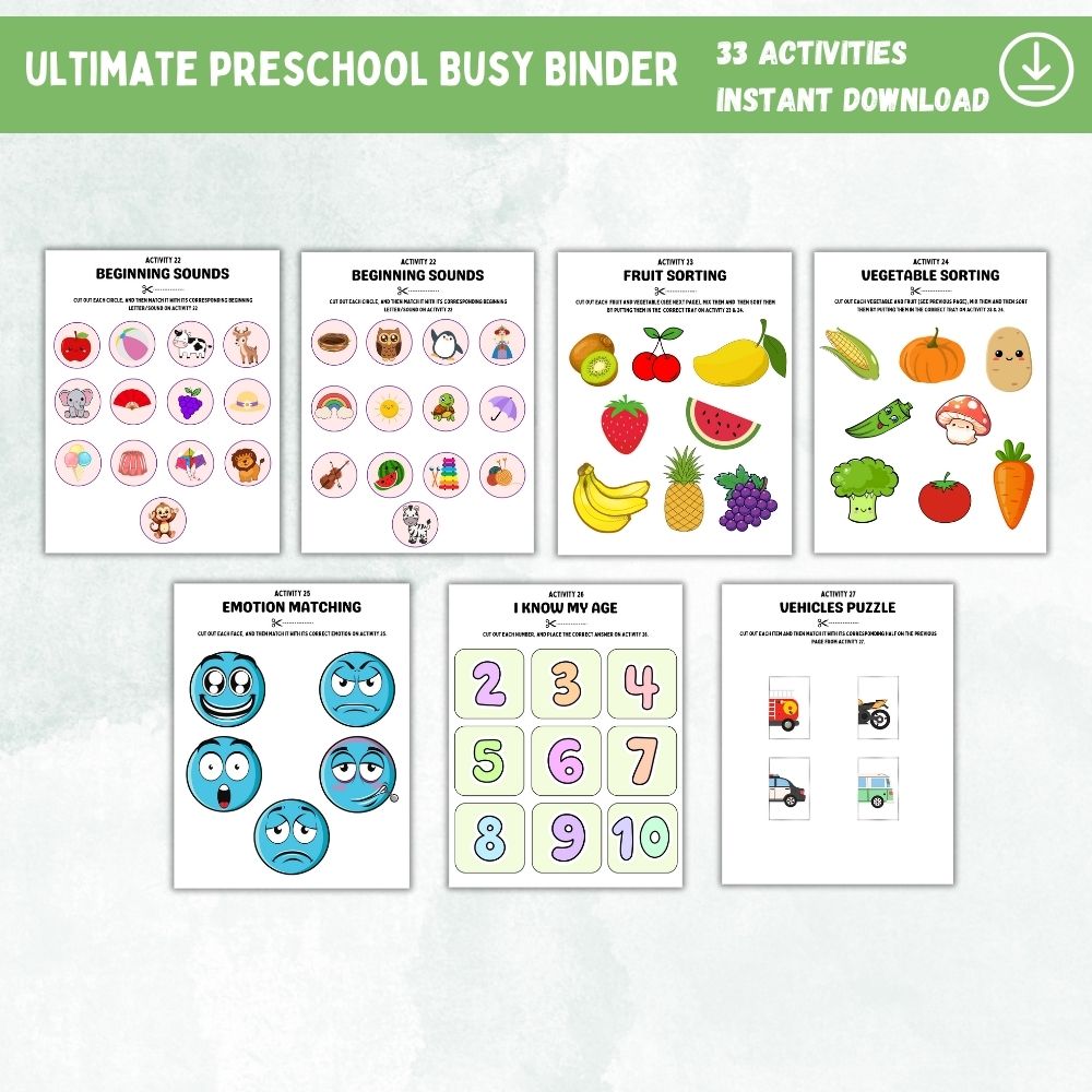 PLR Ultimate Preschool Busy Binder