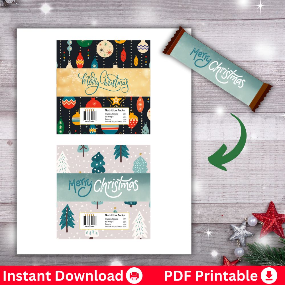 PLR Christmas Candy Wrappers