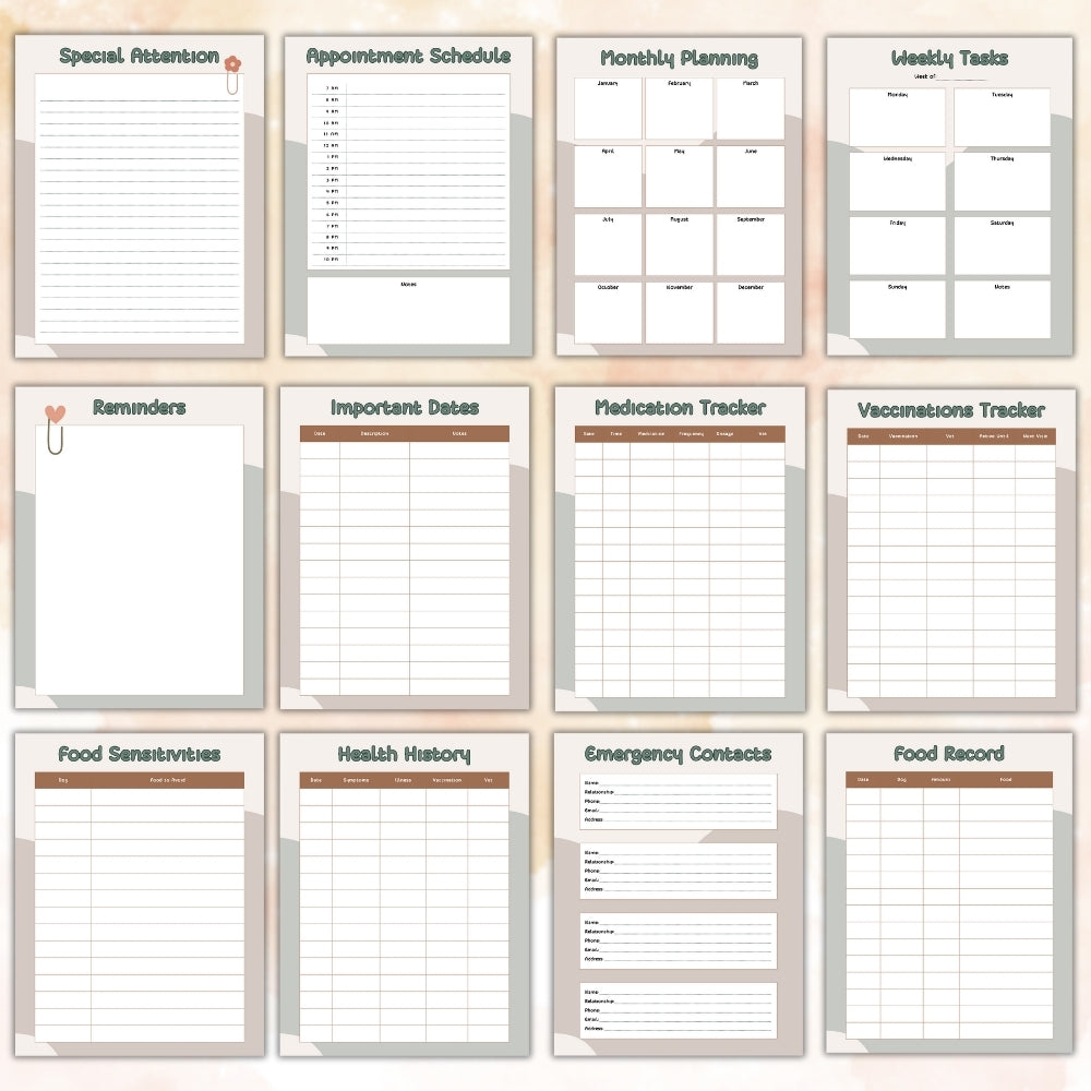 PLR Dog Walker Planner