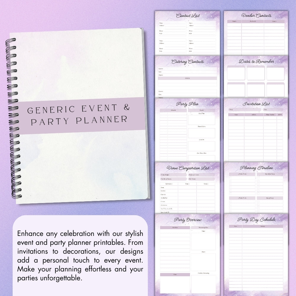 PLR Generic Event & Party Planner