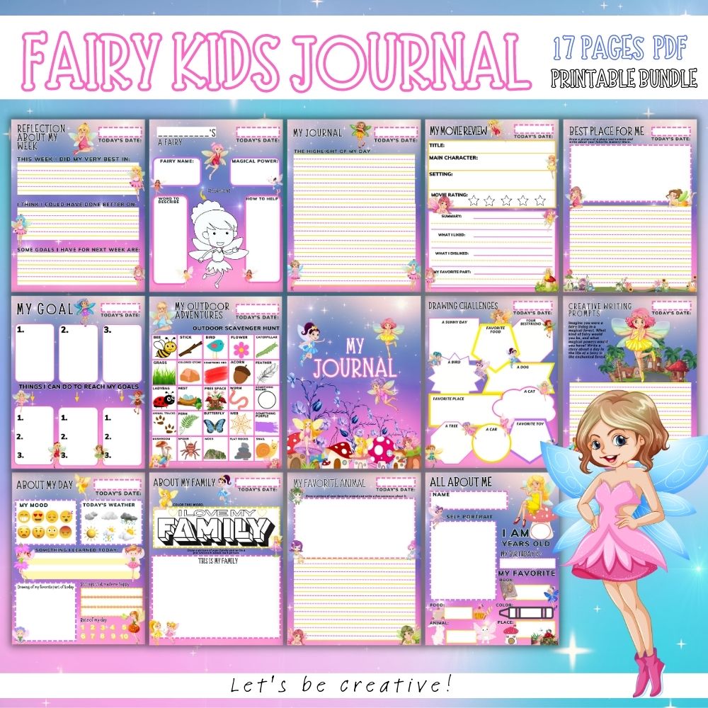 PLR Kids Fairy Journal