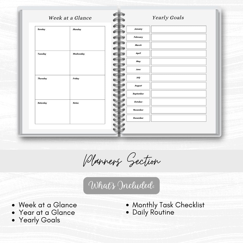 PLR Black and White Mom to Be + Busy Mom Planner