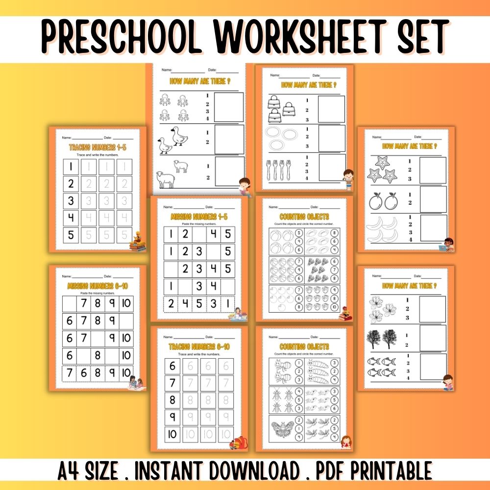 PLR Preschool Worksheets