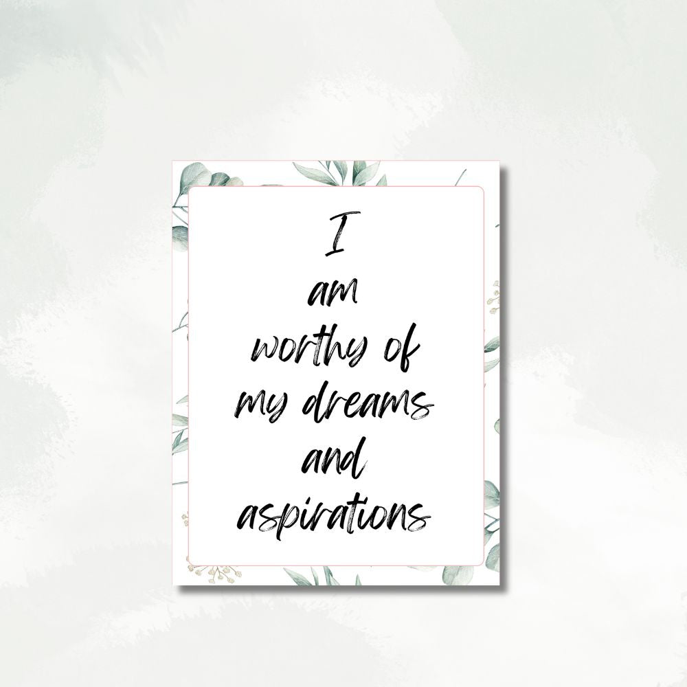 PLR Green Affirmation Card Bundle