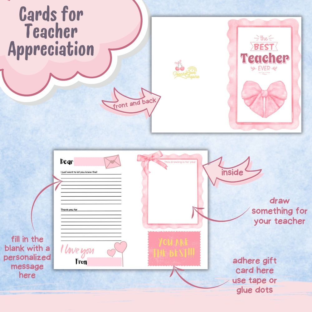 PLR Teacher Appreciation Cards