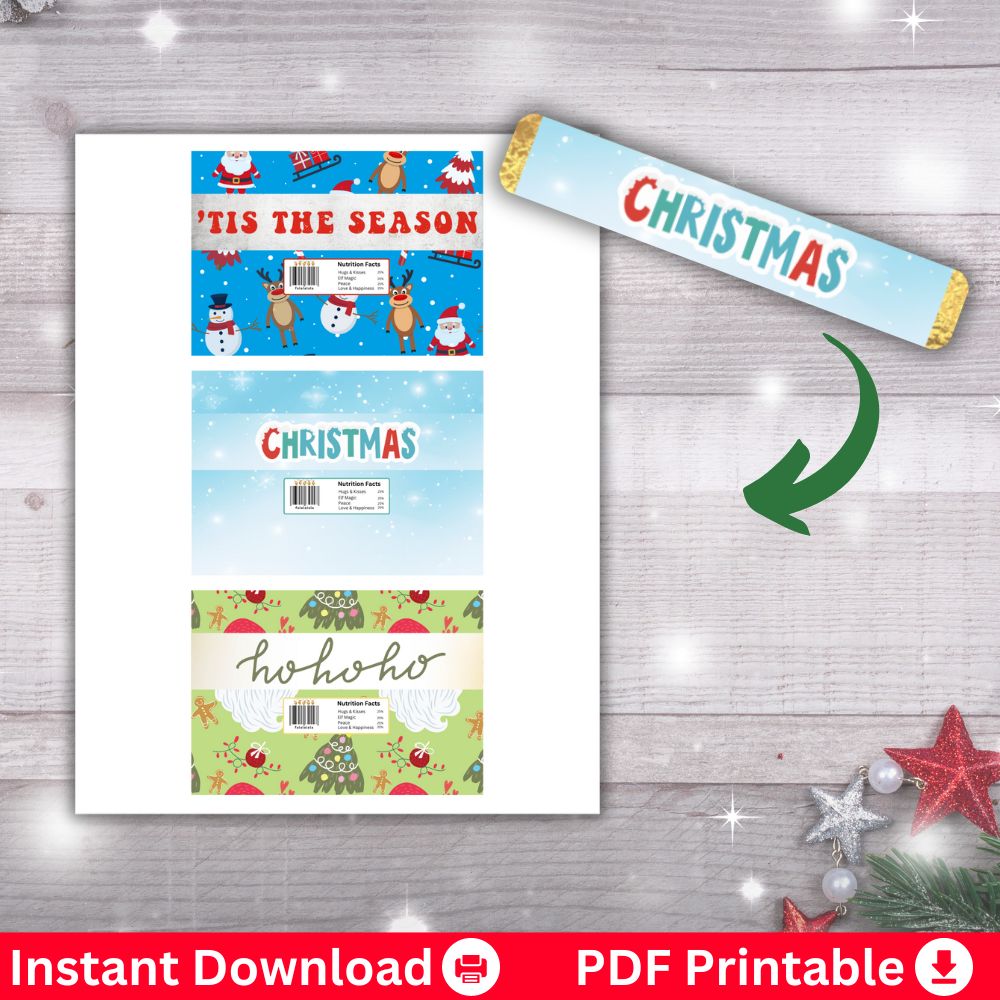 PLR Christmas Candy Wrappers