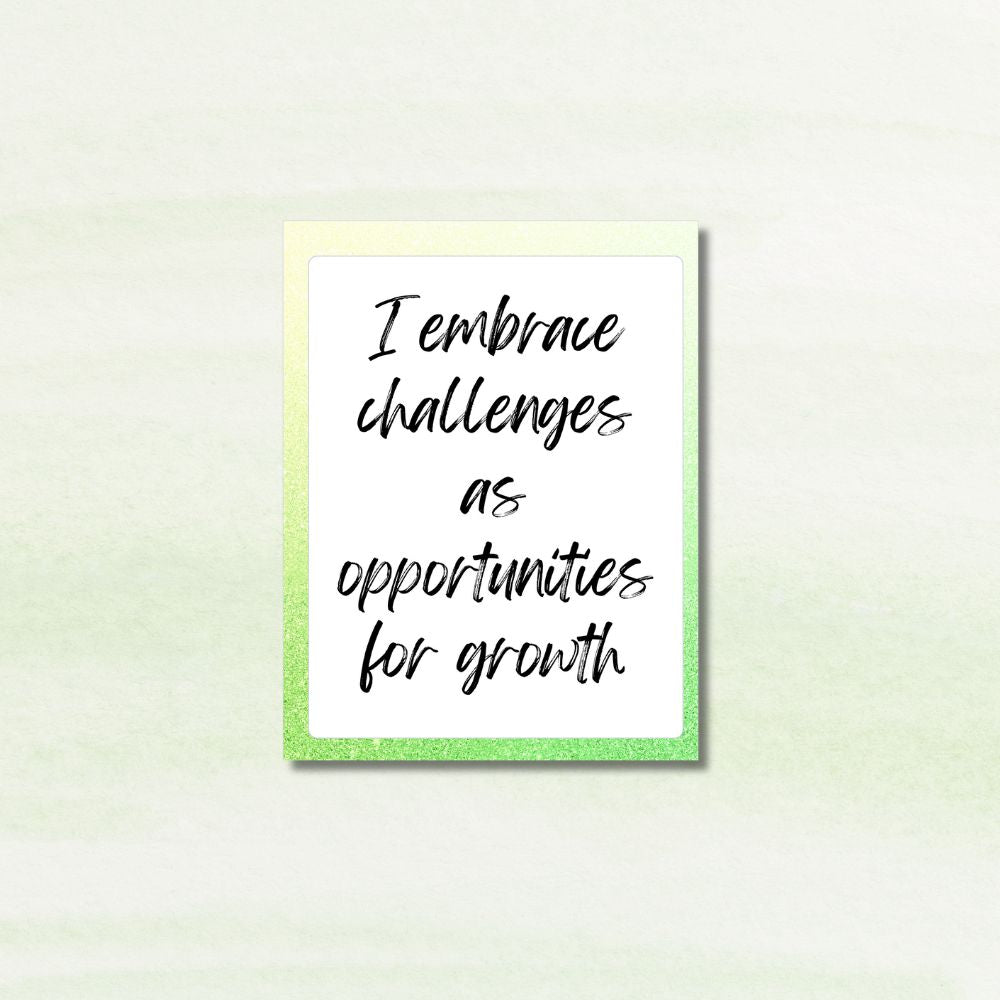 PLR Green Affirmation Card Bundle