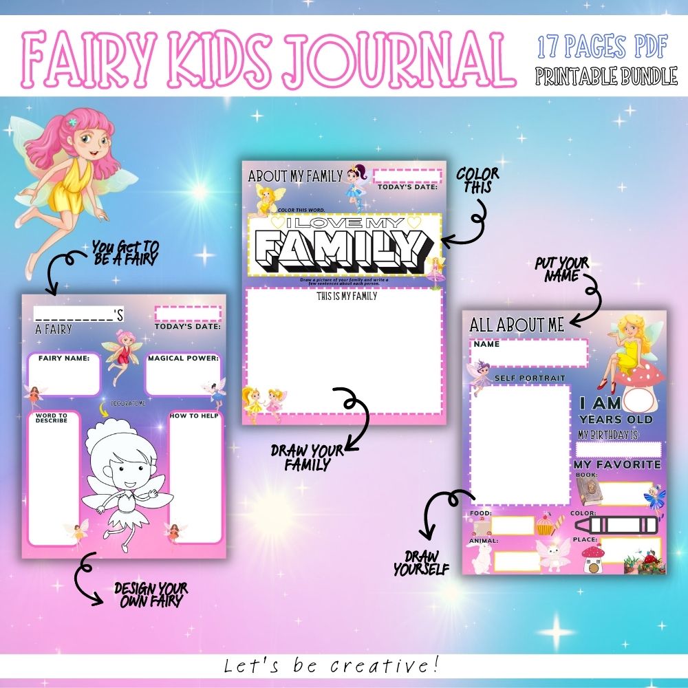 PLR Kids Fairy Journal