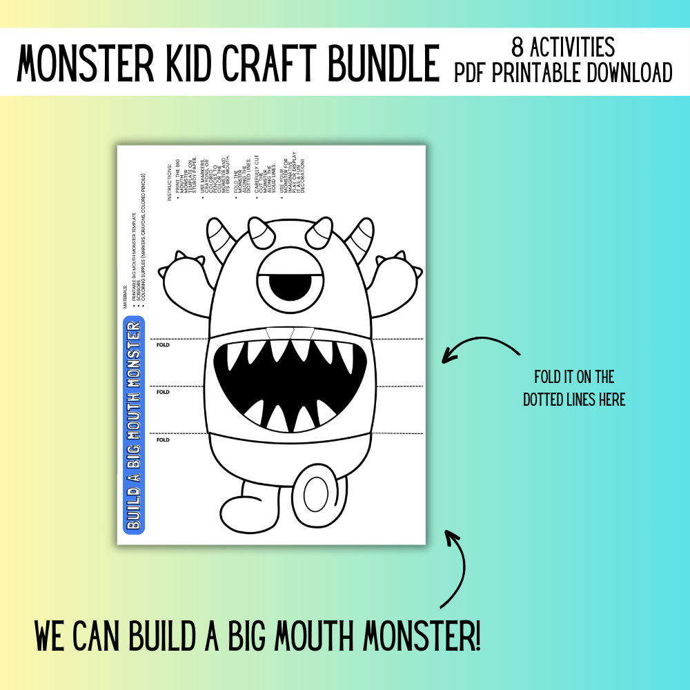 PLR Monsters Kid Craft Bundle