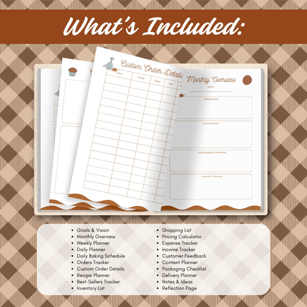 PLR Printable Baker & Treat Maker Planner