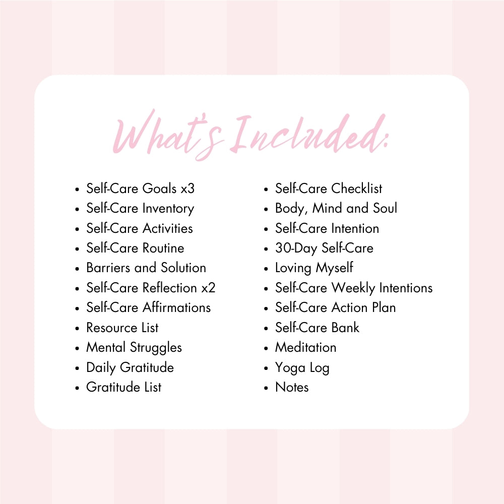 PLR Self-Care Worksheet Set