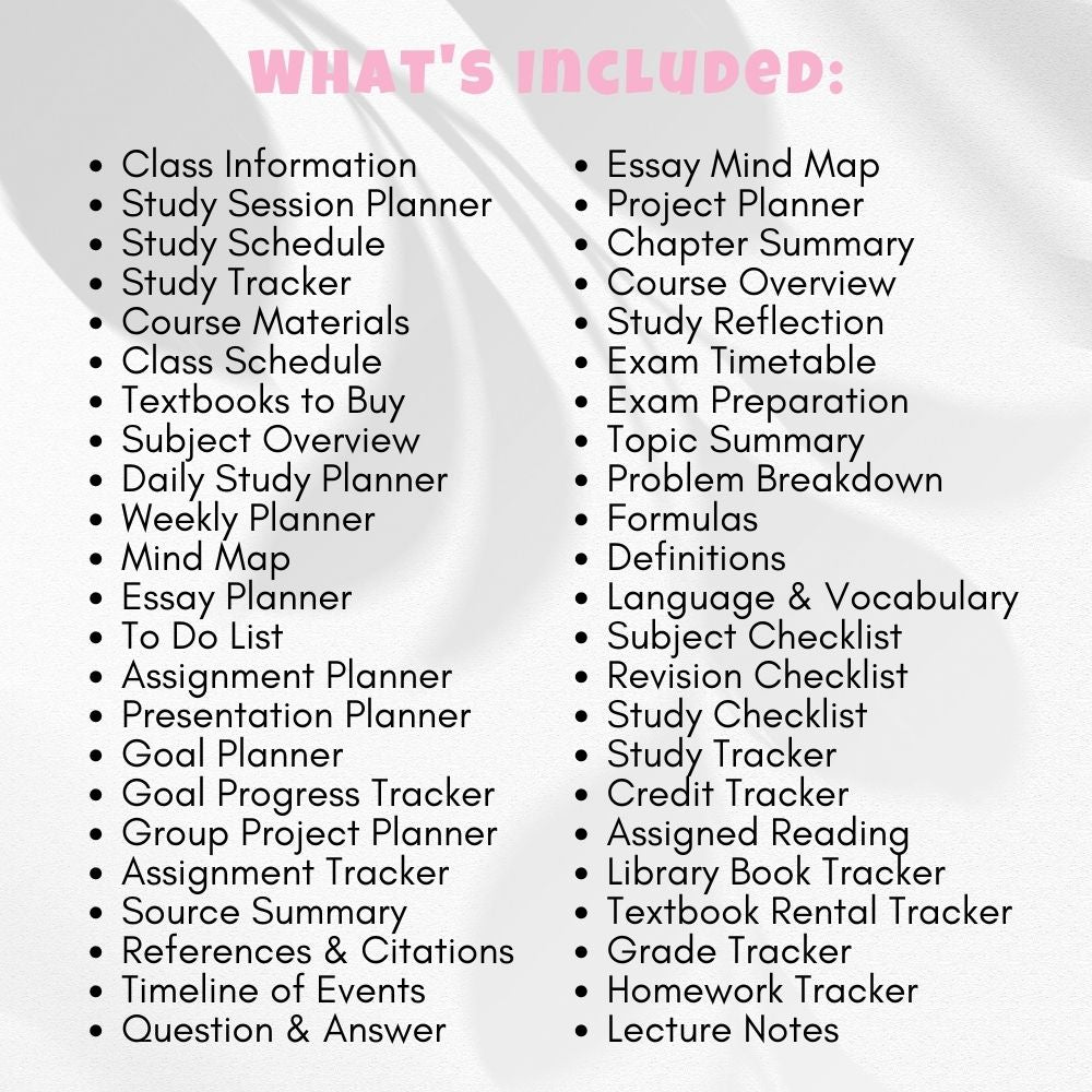 PLR Student Planner - Plain Design