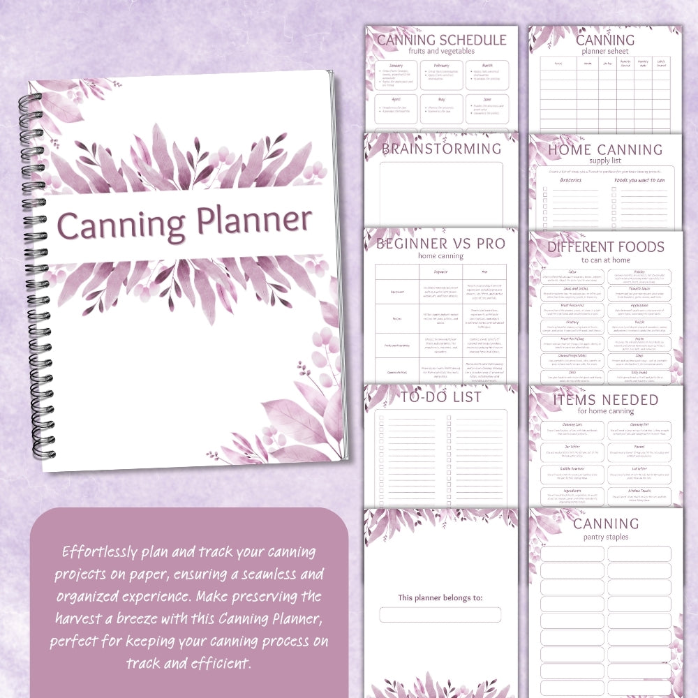 PLR Purple Canning Planner