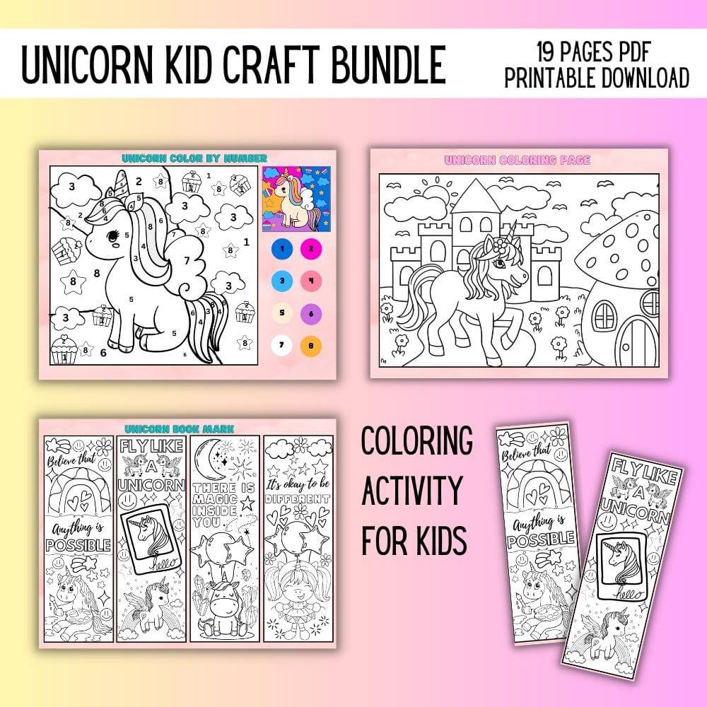 PLR Unicorn Kids Craft Bundle