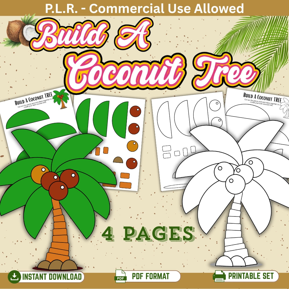 PLR Printable Build a Coconut Tree