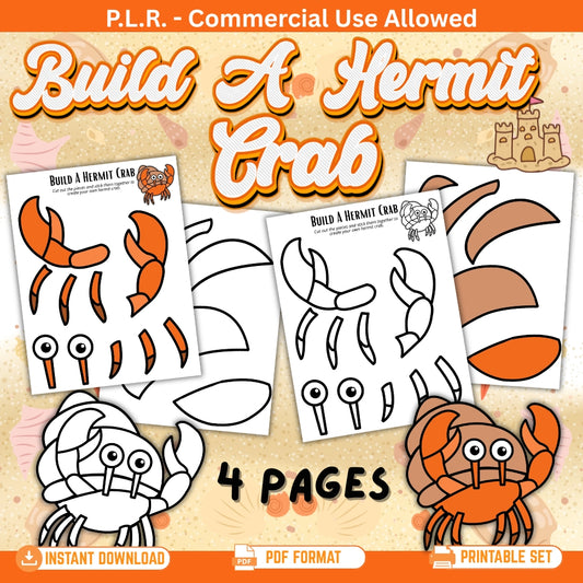 PLR Printable Build a Hermit Crab
