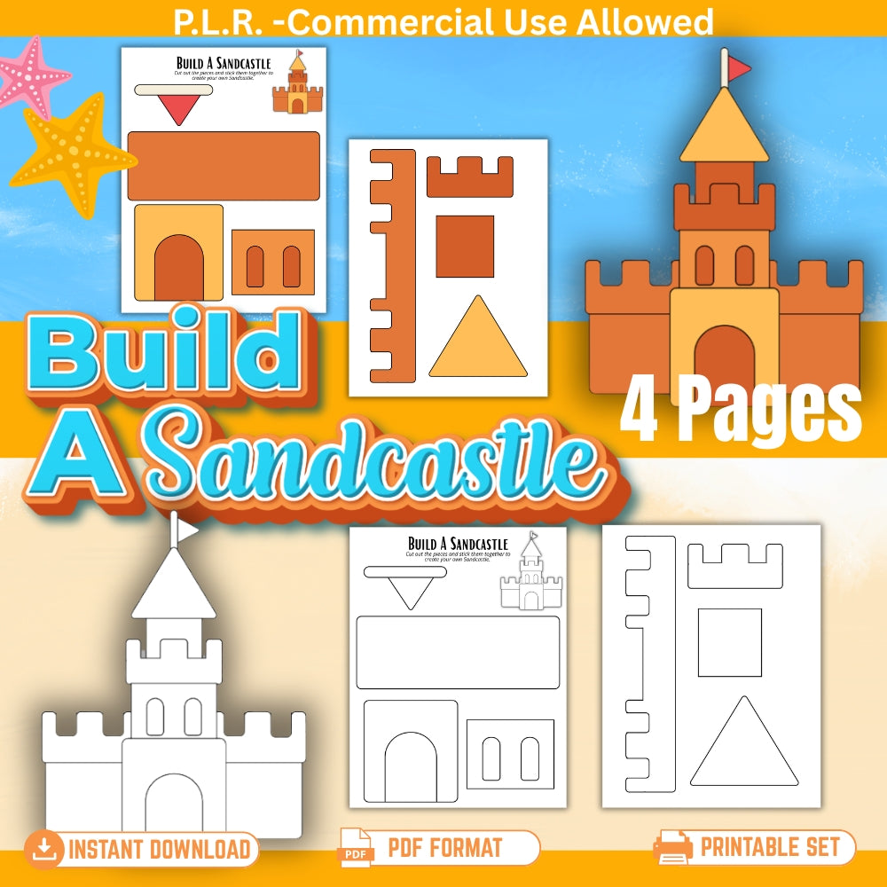 PLR Printable Build a Sandcastle
