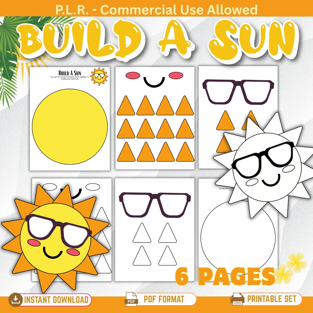 PLR Printable Build a Sun