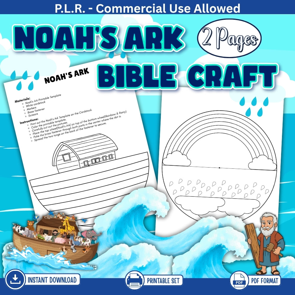 PLR Printable Noah's Ark Spinner Wheel