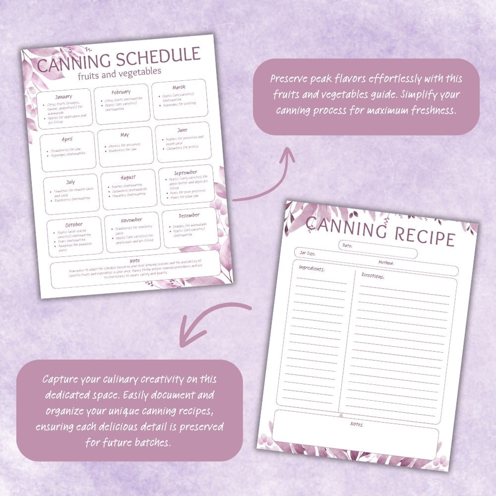 PLR Purple Canning Planner