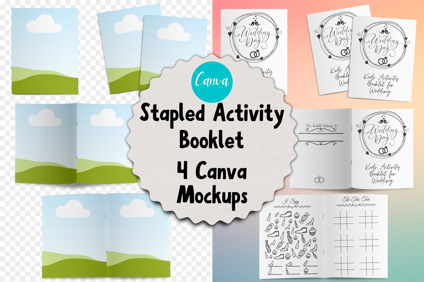 Stapled Activity Booklet Canva Mockups