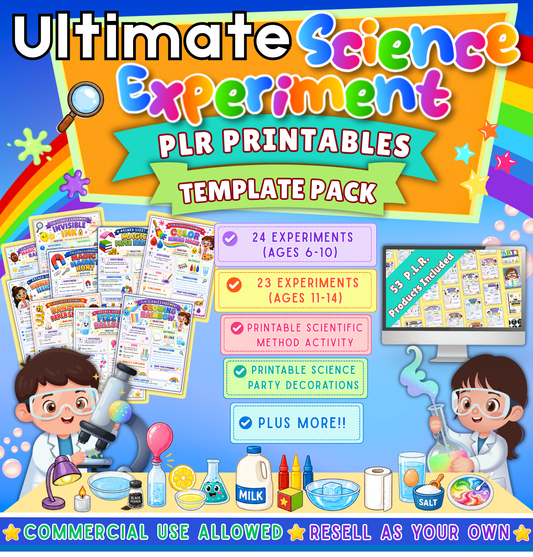 Ultimate Science Experiment PLR Printables Template Pack