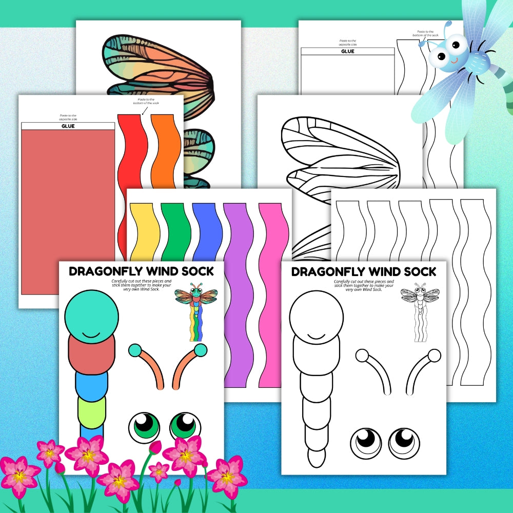 PLR Printable Dragonfly Windsock
