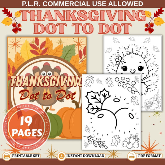 PLR Thanksgiving Dot to Dot